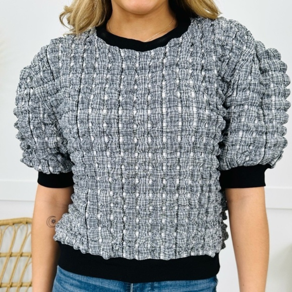 Maeve exclusive made for Anthropologie puckered short sleeve top NWT Size XS